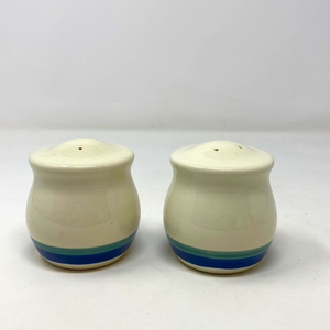 PFALTZGRAFF JUNIPER Salt and Pepper Shakers Stoneware Green‎ Blue Cream